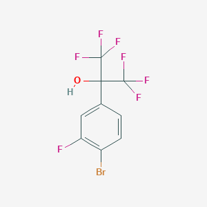 molecular formula C9H4BrF7O B2730047 2-(4-Bromo-3-fluorophenyl)-1,1,1,3,3,3-hexafluoropropan-2-ol CAS No. 1917307-13-1
