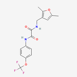 molecular formula C16H15F3N2O4 B2730048 N1-((2,5-二甲基呋喃-3-基)甲基)-N2-(4-(三氟甲氧基)苯基)草酰胺 CAS No. 1351600-14-0
