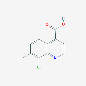 molecular formula C11H8ClNO2 B2730057 8-氯-7-甲基喹啉-4-甲酸 CAS No. 1695872-02-6