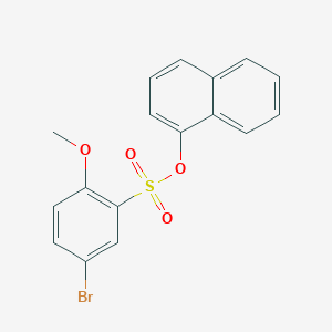 molecular formula C17H13BrO4S B2730060 Naphthalen-1-yl 5-bromo-2-methoxybenzene-1-sulfonate CAS No. 2361907-64-2