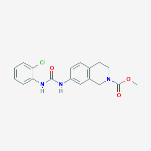 molecular formula C18H18ClN3O3 B2730070 methyl 7-(3-(2-chlorophenyl)ureido)-3,4-dihydroisoquinoline-2(1H)-carboxylate CAS No. 1448126-06-4