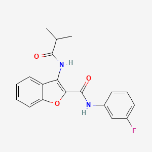 molecular formula C19H17FN2O3 B2730071 N-(3-fluorophenyl)-3-isobutyramidobenzofuran-2-carboxamide CAS No. 847406-98-8