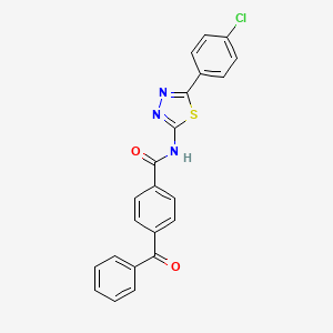 molecular formula C22H14ClN3O2S B2730077 4-苯甲酰-N-[5-(4-氯苯基)-1,3,4-噻二唑-2-基]苯甲酰胺 CAS No. 392242-12-5