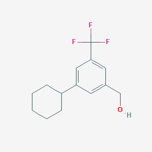 molecular formula C14H17F3O B2730080 [3-环己基-5-(三氟甲基)苯基]甲醇 CAS No. 2375270-55-4