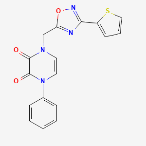 1-Phenyl-4-{[3-(2-thienyl)-1,2,4-oxadiazol-5-yl]methyl}-1,4-dihydro-2,3-pyrazinedione