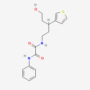 N-[5-hydroxy-3-(thiophen-3-yl)pentyl]-N'-phenylethanediamide