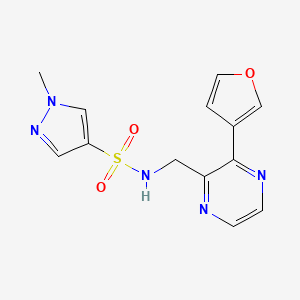 N-((3-(furan-3-yl)pyrazin-2-yl)methyl)-1-methyl-1H-pyrazole-4-sulfonamide