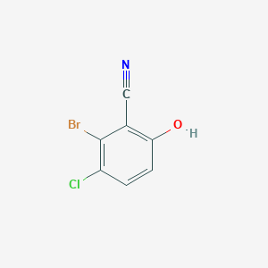molecular formula C7H3BrClNO B2730097 2-溴-3-氯-6-羟基苯甲腈 CAS No. 1934463-16-7