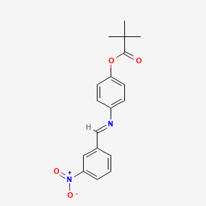 4-{[(3-Nitrophenyl)methylene]amino}phenyl pivalate