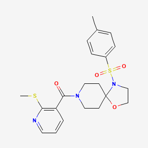 (2-(Methylthio)pyridin-3-yl)(4-tosyl-1-oxa-4,8-diazaspiro[4.5]decan-8-yl)methanone