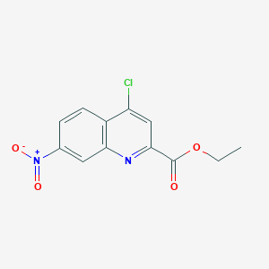 molecular formula C12H9ClN2O4 B2730108 4-氯-7-硝基喹啉-2-羧酸乙酯 CAS No. 1447608-14-1