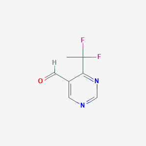 molecular formula C7H6F2N2O B2730109 4-(1,1-Difluoroethyl)pyrimidine-5-carbaldehyde CAS No. 1427195-32-1