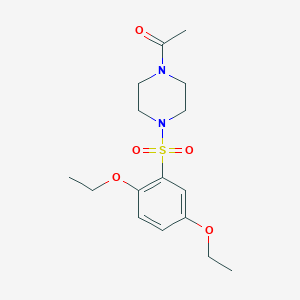 molecular formula C16H24N2O5S B273011 1-Acetyl-4-[(2,5-diethoxyphenyl)sulfonyl]piperazine 