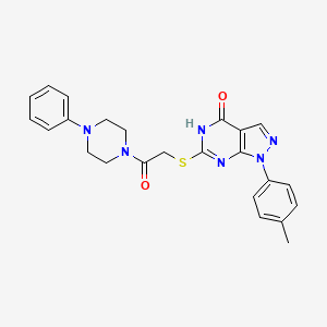 1-(4-methylphenyl)-6-{[2-oxo-2-(4-phenylpiperazin-1-yl)ethyl]thio}-1,5-dihydro-4H-pyrazolo[3,4-d]pyrimidin-4-one