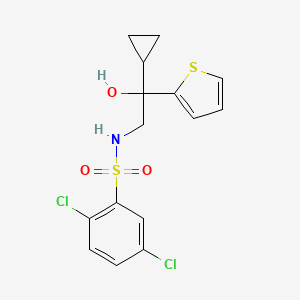 molecular formula C15H15Cl2NO3S2 B2730115 2,5-二氯-N-(2-环丙基-2-羟基-2-(噻吩-2-基)乙基)苯磺酰胺 CAS No. 1396847-27-0