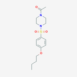 molecular formula C16H24N2O4S B273012 4-[(4-Acetyl-1-piperazinyl)sulfonyl]phenyl butyl ether 