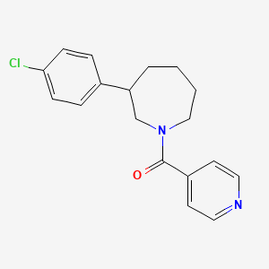 molecular formula C18H19ClN2O B2730130 (3-(4-Chlorophenyl)azepan-1-yl)(pyridin-4-yl)methanone CAS No. 1795302-69-0