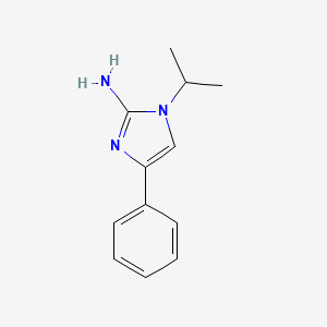 molecular formula C12H15N3 B2730136 4-Phenyl-1-propan-2-ylimidazol-2-amine CAS No. 1851440-02-2