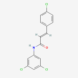 molecular formula C15H10Cl3NO B2730140 (E)-3-(4-chlorophenyl)-N-(3,5-dichlorophenyl)prop-2-enamide CAS No. 301194-03-6