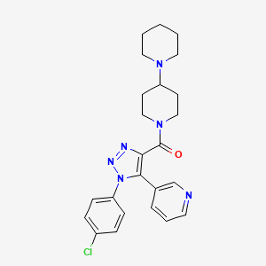 molecular formula C24H27ClN6O B2730152 1,4'-bipiperidin-1'-yl[1-(4-chlorophenyl)-5-(pyridin-3-yl)-1H-1,2,3-triazol-4-yl]methanone CAS No. 1326808-06-3