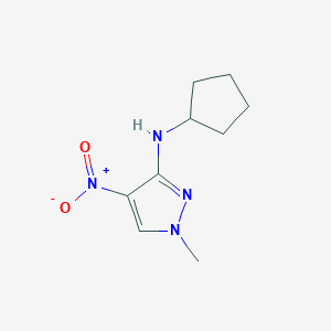 molecular formula C9H14N4O2 B2730154 N-Cyclopentyl-1-methyl-4-nitro-1H-pyrazol-3-amine CAS No. 1429419-09-9