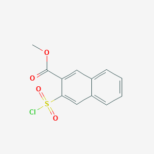 molecular formula C12H9ClO4S B2730156 甲基3-(氯磺酰)-2-萘酸甲酯 CAS No. 1154141-63-5