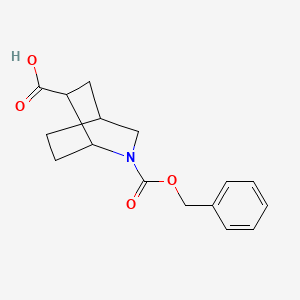 molecular formula C16H19NO4 B2730159 2-[(Benzyloxy)carbonyl]-2-azabicyclo[2.2.2]octane-6-carboxylic acid CAS No. 1865641-83-3