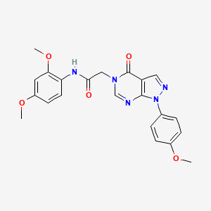 molecular formula C22H21N5O5 B2730163 N-(2,4-dimethoxyphenyl)-2-[1-(4-methoxyphenyl)-4-oxo-1H,4H,5H-pyrazolo[3,4-d]pyrimidin-5-yl]acetamide CAS No. 2320927-04-4