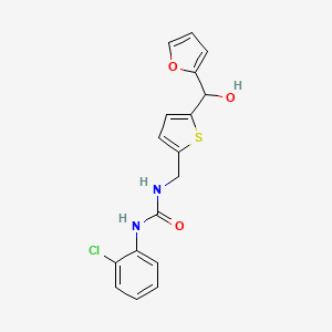 molecular formula C17H15ClN2O3S B2730178 1-(2-氯苯基)-3-((5-(呋喃-2-基(羟基)甲基)噻吩-2-基)甲基)脲 CAS No. 1790198-05-8