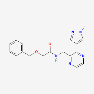 molecular formula C18H19N5O2 B2730204 2-(benzyloxy)-N-((3-(1-methyl-1H-pyrazol-4-yl)pyrazin-2-yl)methyl)acetamide CAS No. 2034465-69-3