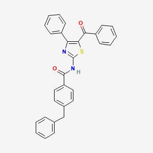 molecular formula C30H22N2O2S B2730208 N-(5-benzoyl-4-phenyl-1,3-thiazol-2-yl)-4-benzylbenzamide CAS No. 392248-33-8