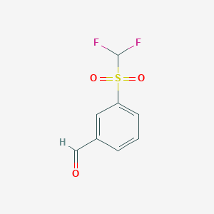 molecular formula C8H6F2O3S B2730210 3-Difluoromethanesulfonylbenzaldehyde CAS No. 2172561-60-1