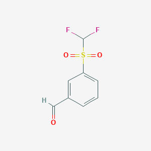 molecular formula C8H6F2O3S B2730210 3-二氟甲磺基苯甲醛 CAS No. 2172561-60-1