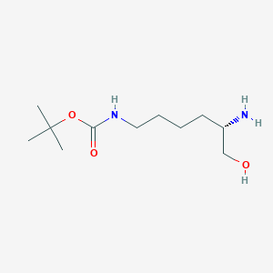 molecular formula C11H24N2O3 B2730214 (S)-(5-Amino-6-hydroxy-hexyl)-carbamic acid tert-butyl ester CAS No. 359867-97-3