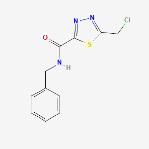 molecular formula C11H10ClN3OS B2730215 N-benzyl-5-(chloromethyl)-1,3,4-thiadiazole-2-carboxamide CAS No. 875160-23-9