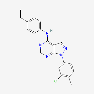 molecular formula C20H18ClN5 B2730222 1-(3-chloro-4-methylphenyl)-N-(4-ethylphenyl)-1H-pyrazolo[3,4-d]pyrimidin-4-amine CAS No. 890893-40-0