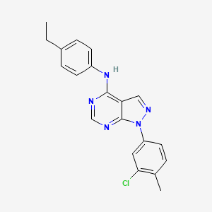 molecular formula C20H18ClN5 B2730222 1-(3-氯-4-甲基苯基)-N-(4-乙基苯基)-1H-吡唑并[3,4-d]嘧啶-4-胺 CAS No. 890893-40-0