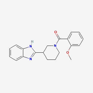 molecular formula C20H21N3O2 B2730225 [3-(1H-benzimidazol-2-yl)piperidin-1-yl]-(2-methoxyphenyl)methanone CAS No. 1205931-21-0