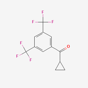 molecular formula C12H8F6O B2730249 3,5-Bis(trifluoromethyl)phenyl cyclopropyl ketone CAS No. 59382-41-1