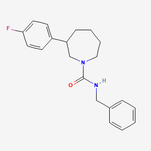 molecular formula C20H23FN2O B2730253 N-苄基-3-(4-氟苯基)环庚烷-1-甲酰胺 CAS No. 1706259-90-6