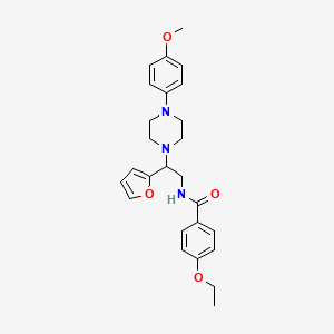 molecular formula C26H31N3O4 B2730259 4-ethoxy-N-[2-(furan-2-yl)-2-[4-(4-methoxyphenyl)piperazin-1-yl]ethyl]benzamide CAS No. 887212-10-4