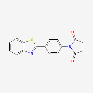 molecular formula C17H12N2O2S B2730271 1-[4-(1,3-苯并噻唑-2-基)苯基]吡咯烷-2,5-二酮 CAS No. 16707-44-1