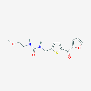 molecular formula C14H16N2O4S B2730276 1-((5-(Furan-2-carbonyl)thiophen-2-yl)methyl)-3-(2-methoxyethyl)urea CAS No. 1797760-60-1