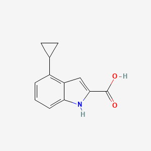 molecular formula C12H11NO2 B2730277 4-环丙基-1H-吲哚-2-甲酸 CAS No. 1514445-81-8