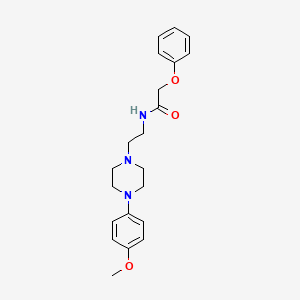 molecular formula C21H27N3O3 B2730283 N-(2-(4-(4-甲氧基苯基)哌嗪-1-基)乙基)-2-苯氧基乙酰胺 CAS No. 1049438-01-8