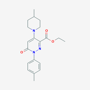 Ethyl 4-(4-methylpiperidin-1-yl)-6-oxo-1-(p-tolyl)-1,6-dihydropyridazine-3-carboxylate