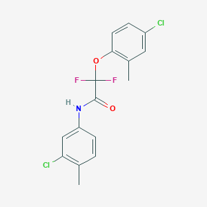 molecular formula C16H13Cl2F2NO2 B2730288 2-(4-氯-2-甲基苯氧基)-N-(3-氯-4-甲基苯基)-2,2-二氟乙酰胺 CAS No. 339011-05-1