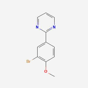 molecular formula C11H9BrN2O B2730289 2-(3-溴-4-甲氧基苯基)嘧啶 CAS No. 1368401-20-0