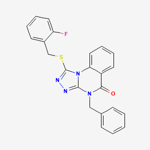 4-benzyl-1-[(2-fluorobenzyl)thio][1,2,4]triazolo[4,3-a]quinazolin-5(4H)-one