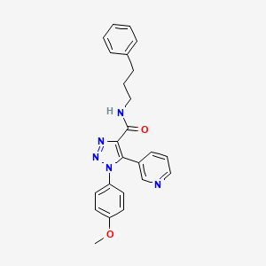 molecular formula C24H23N5O2 B2730303 1-(4-methoxyphenyl)-N-(3-phenylpropyl)-5-(pyridin-3-yl)-1H-1,2,3-triazole-4-carboxamide CAS No. 1207028-01-0